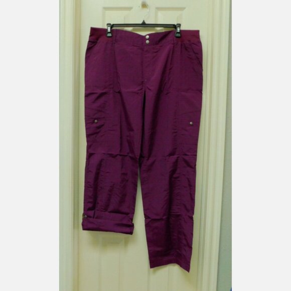 ST JOHN’S BAY Active Quick Dri Convertible Pants Purple XXLT New - Picture 1 of 6